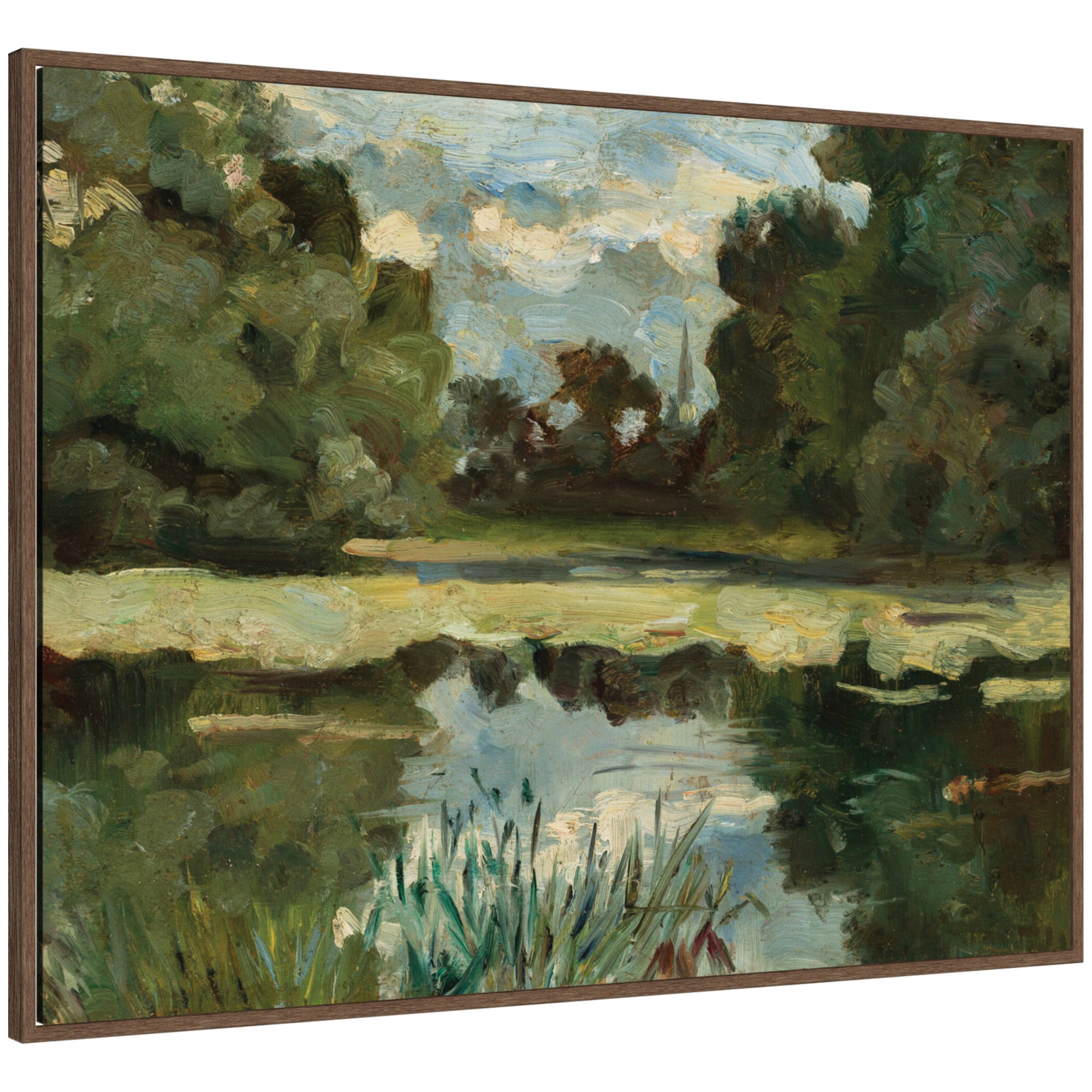 Framed Canvas 42x32 Sylvie Walnut 1