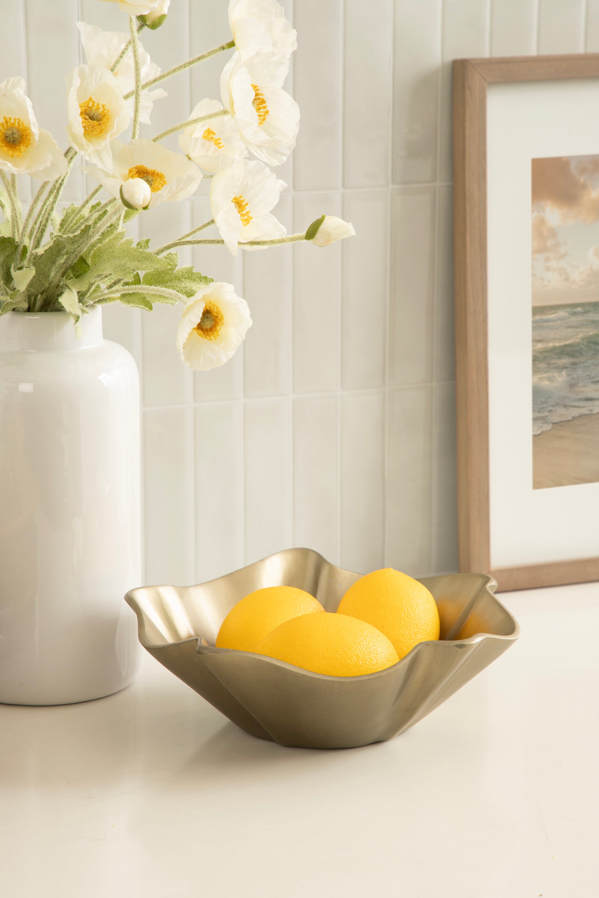 Serving Bowl Gold 10" diameter 7