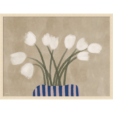 Mounted Canvas 38x29 Woodgrain Stripe Blonde 1