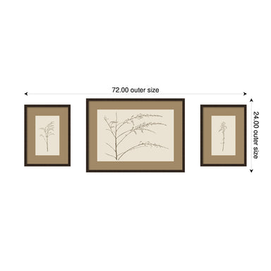 Framed Art Set 3 Piece Set 15x20/24x32 Carlisle Espresso Narrow 2