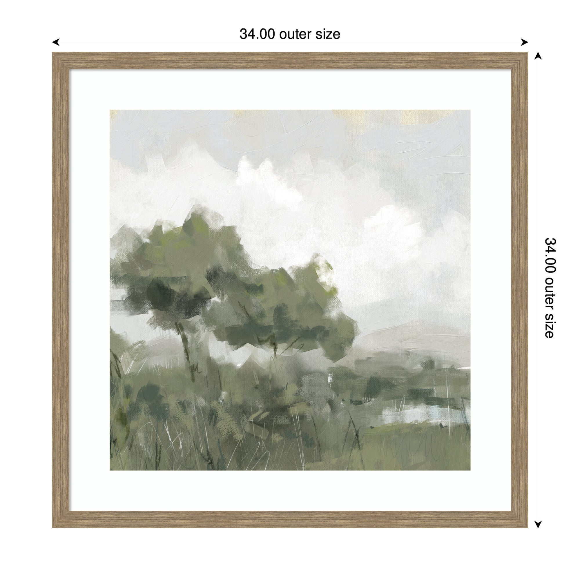Shades of Olive No. 1 by Mary Sparrow Framed Wall Art Print