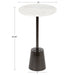 Side Table White Pewter 14x14x24 2