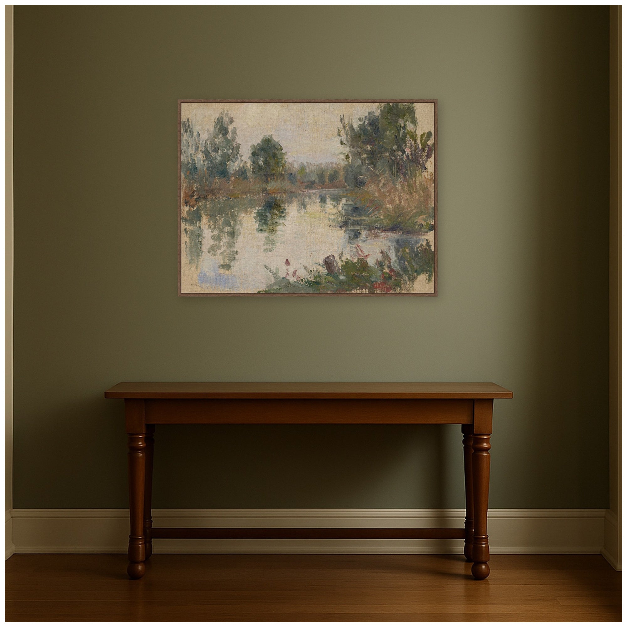 Framed Canvas Sylvie Walnut 42x32 5
