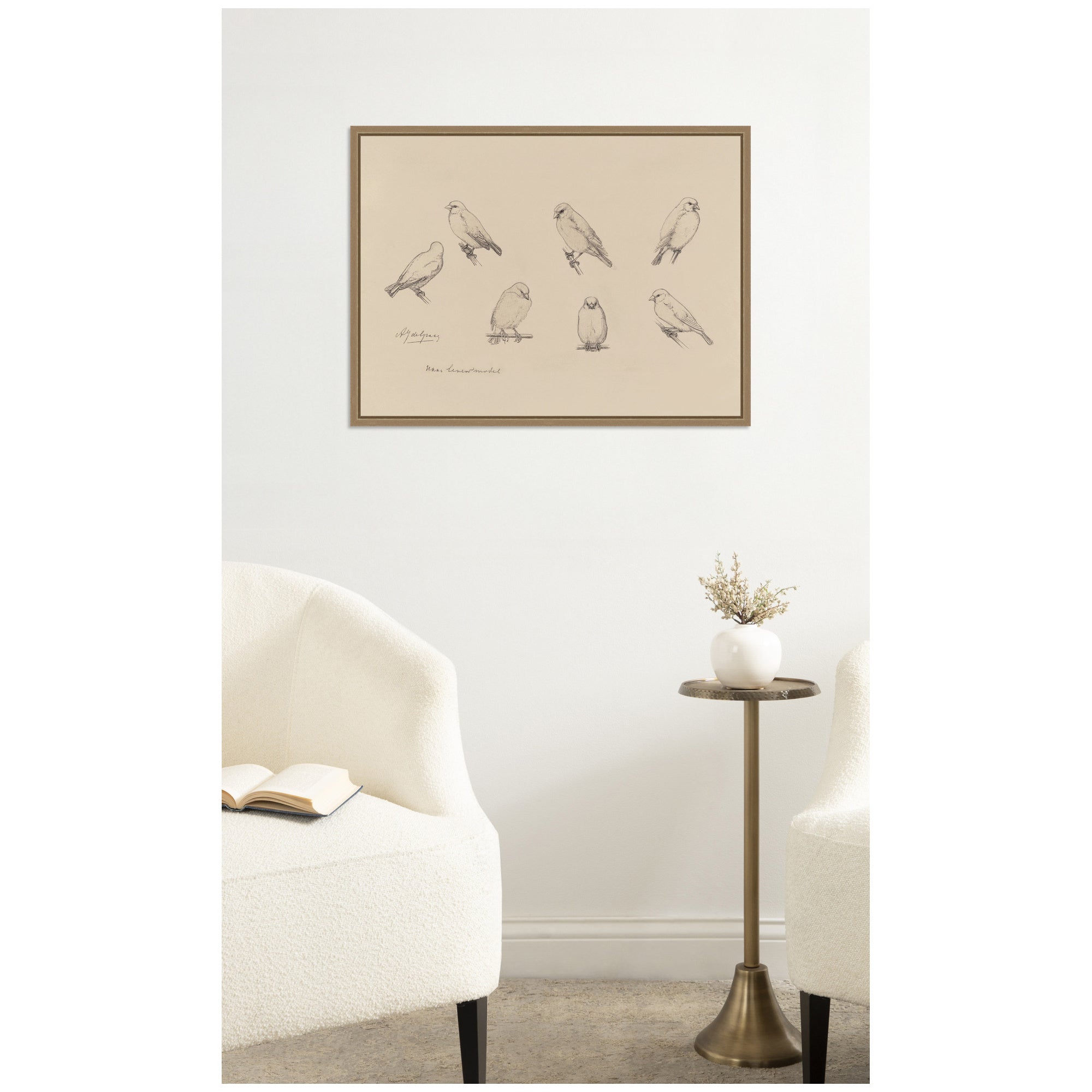 Framed Canvas 24x18 Sylvie Dark Gold 5