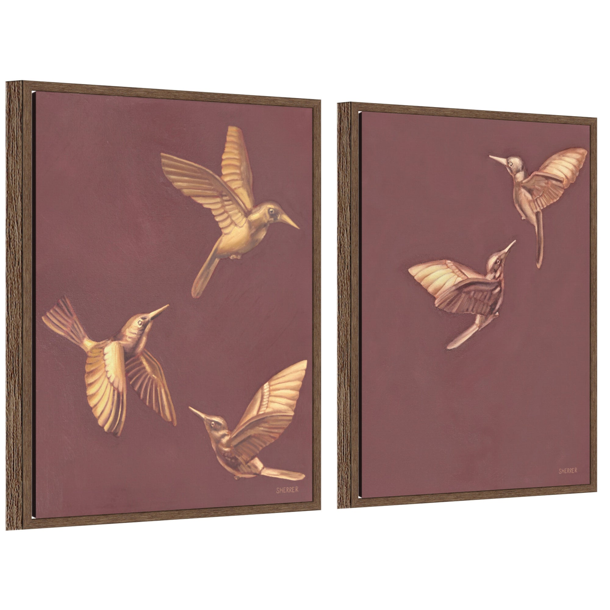 Art Set Sylvie Walnut 2 Piece Set 18x24 1