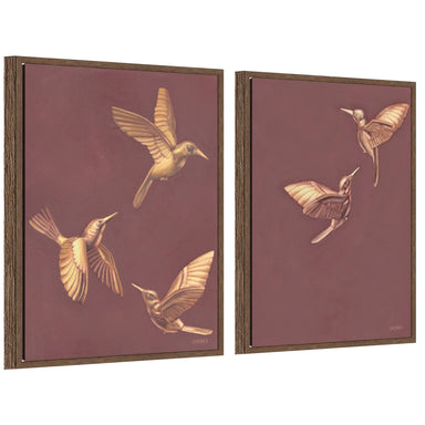 Art Set Sylvie Walnut 2 Piece Set 18x24 1