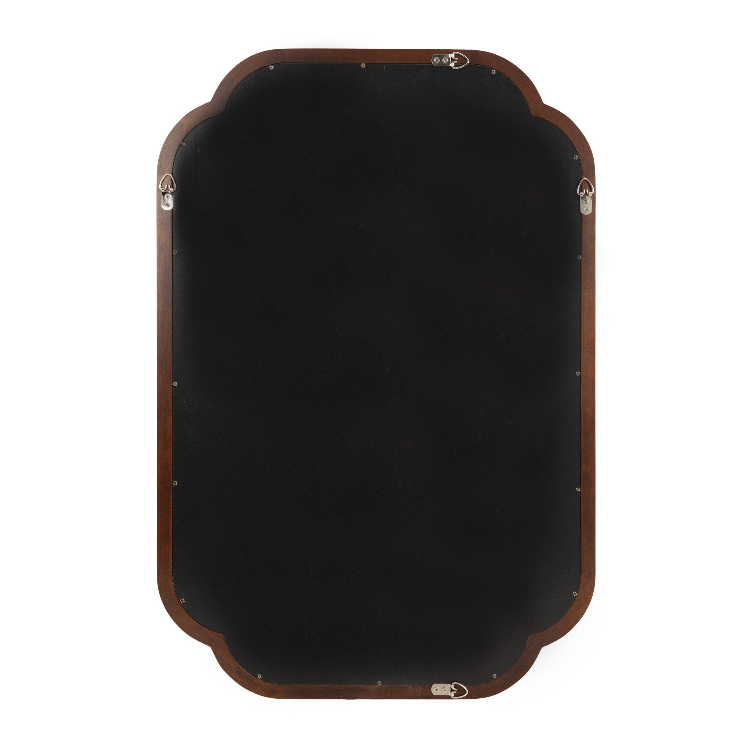 Scallop Mirror Walnut Brown 24x36 4