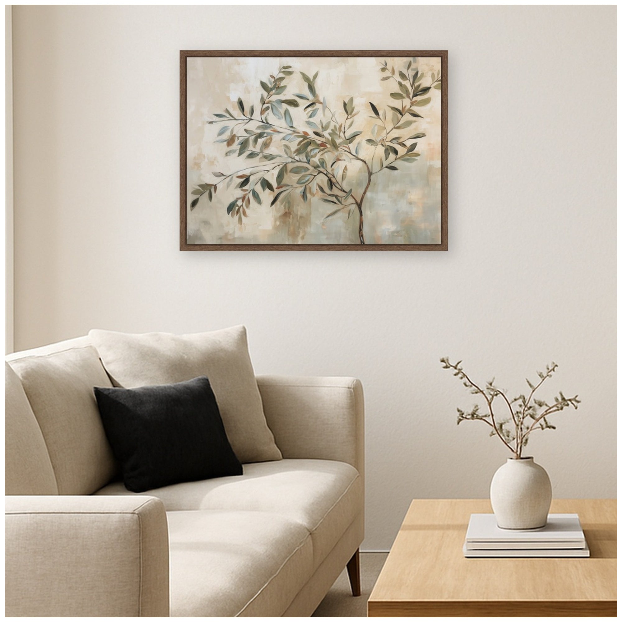 Framed Canvas 24x18 Sylvie Walnut 7