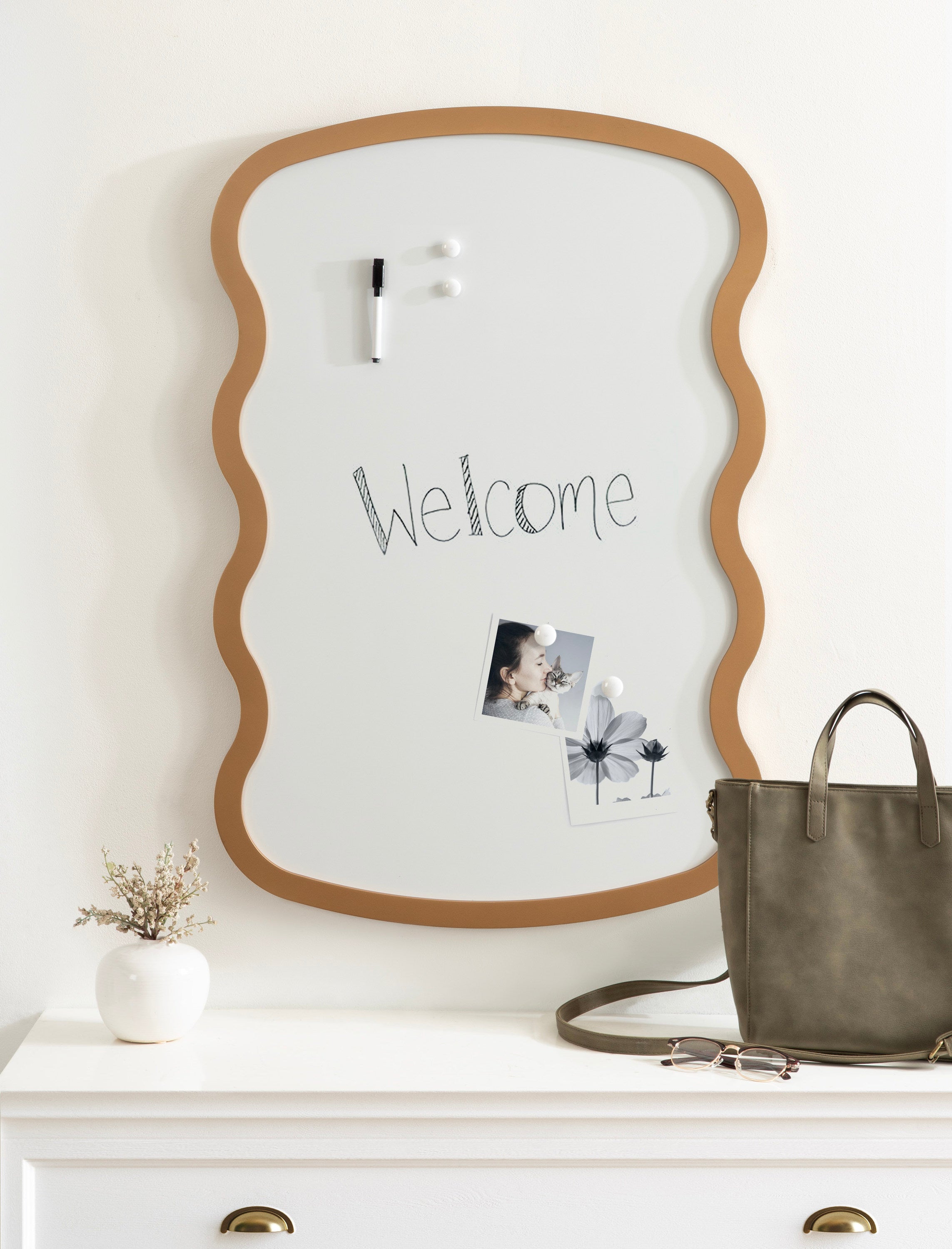 Holbrook Wavy Magnetic Dry Erase Board