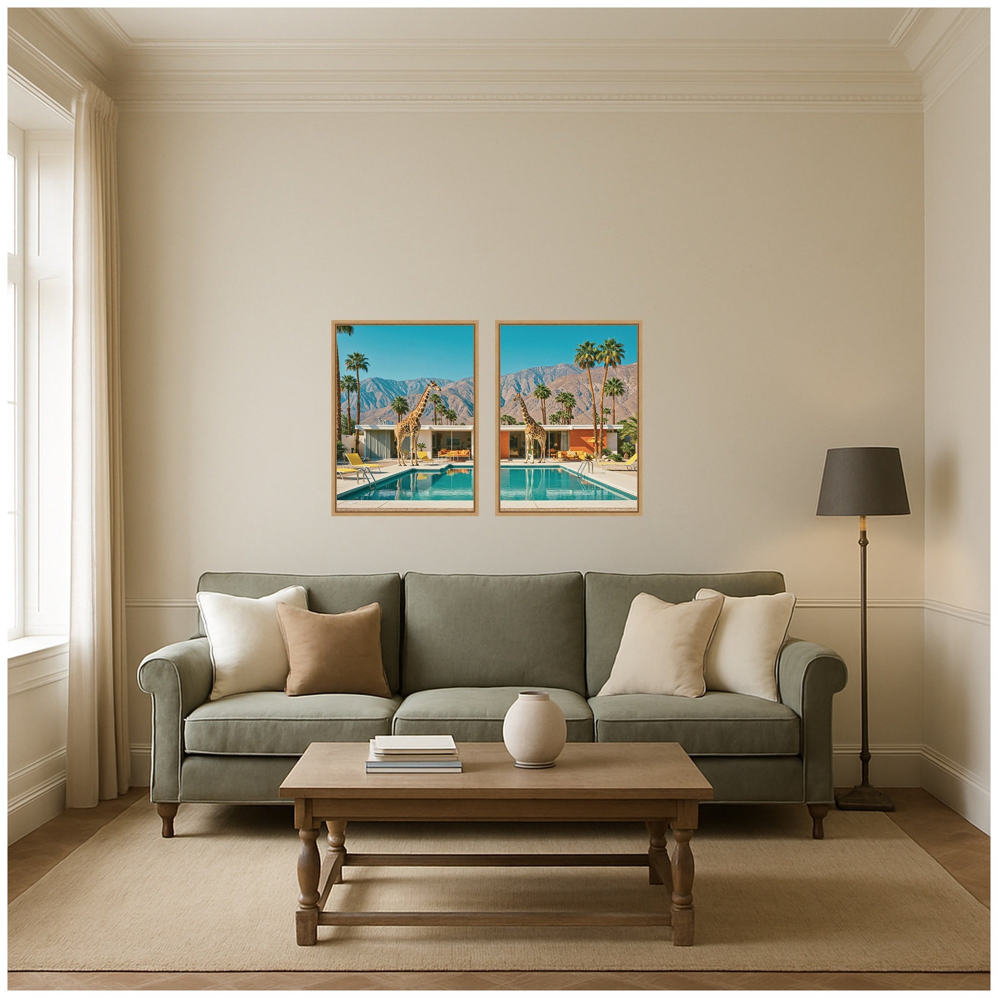 Art Set Sylvie Natural 2 Piece Set 18x24 6