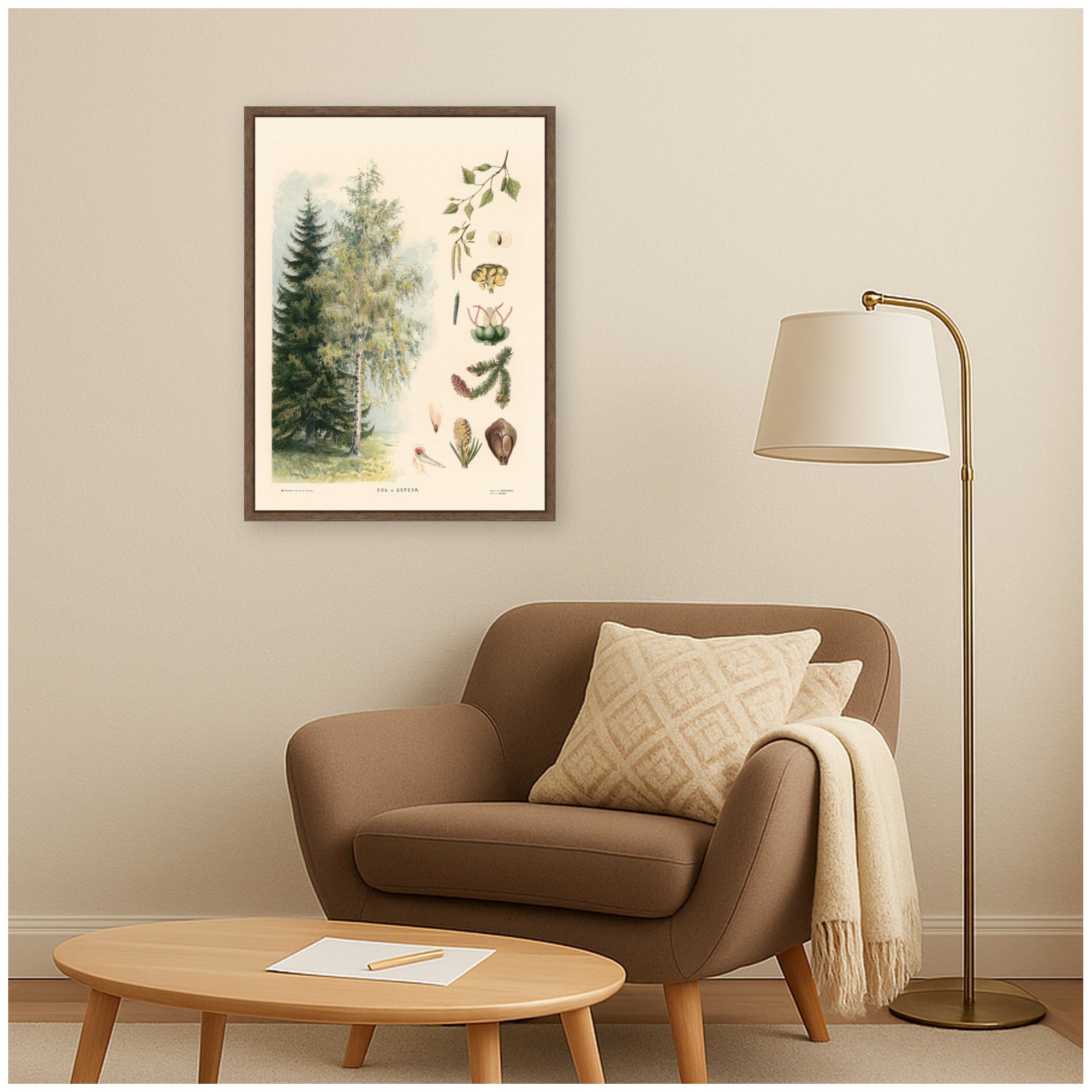 Framed Canvas 18x24 Sylvie Walnut 6