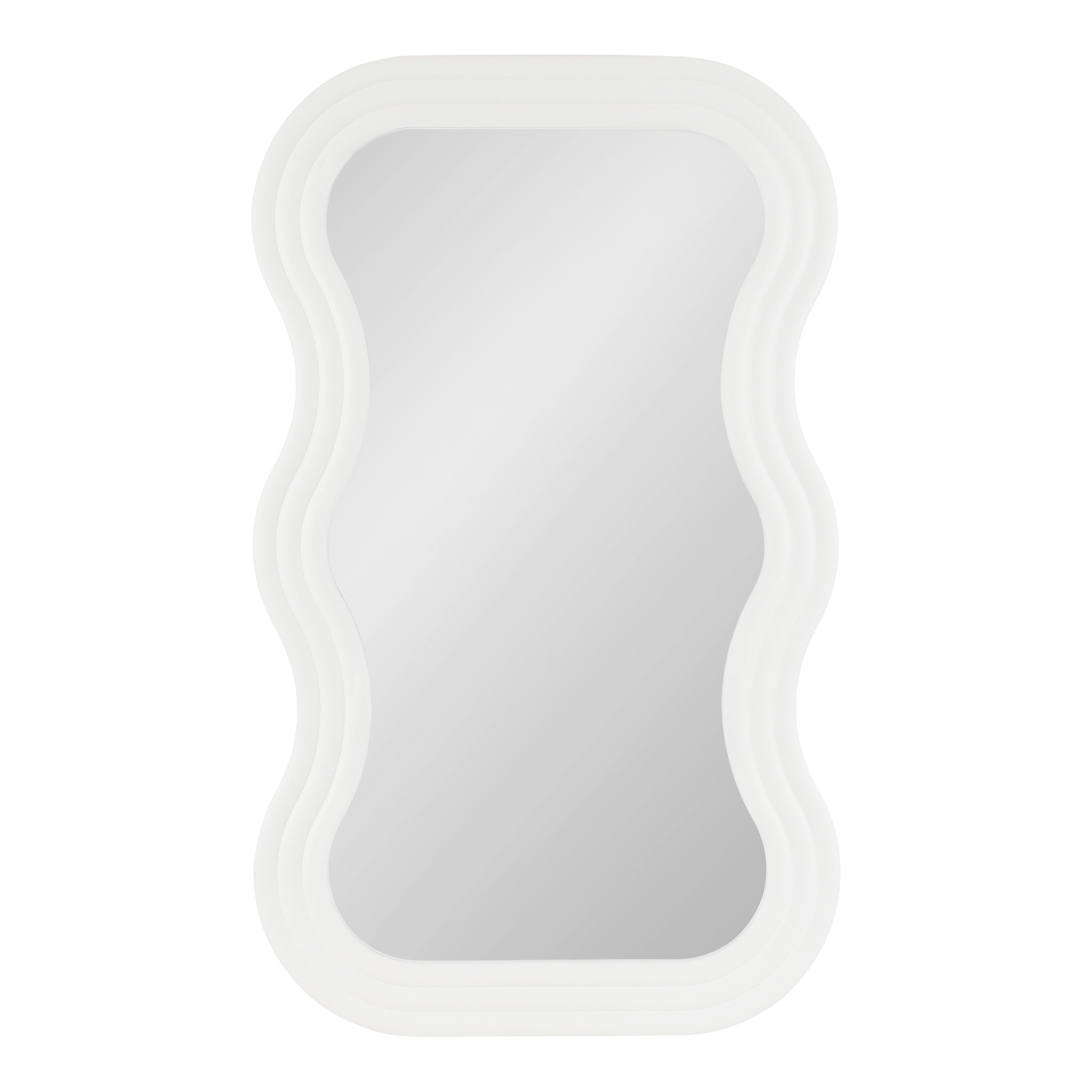 Scallop Mirror White 24x40 5