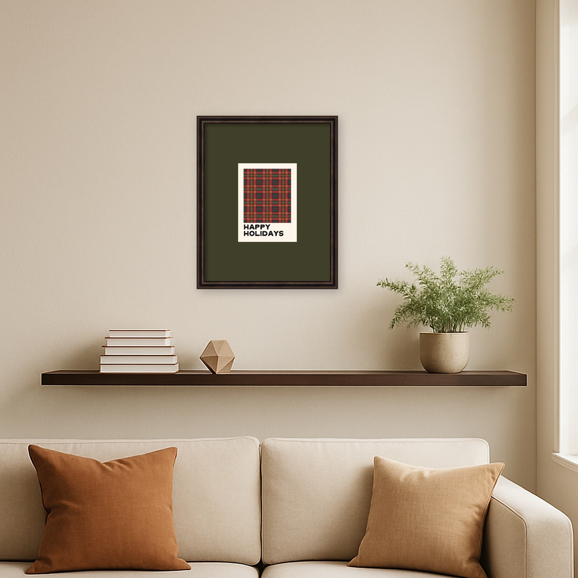Framed Art Dark Bronze Scoop 18x22 6