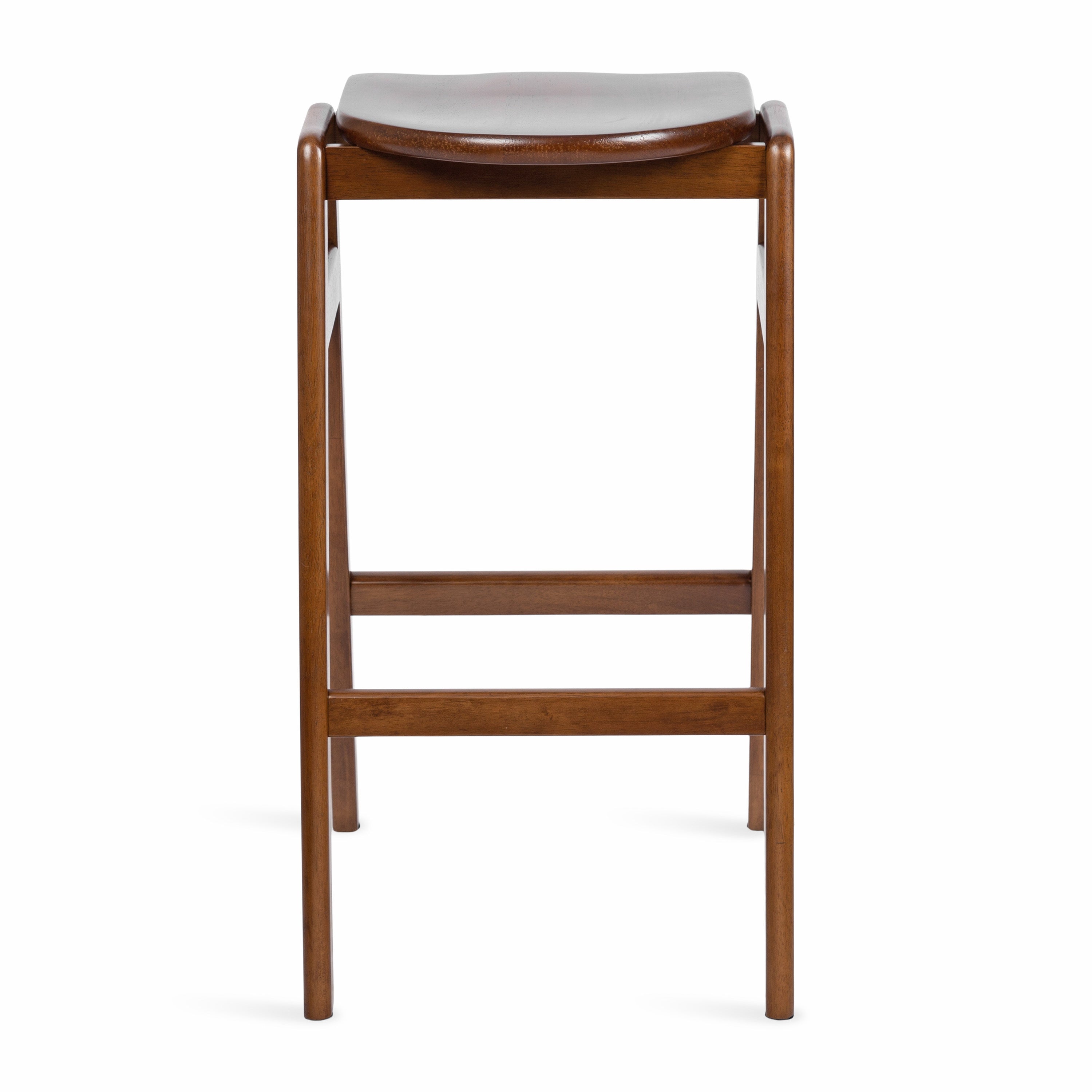 Bar Height Stool Walnut Brown 17x20x29 5