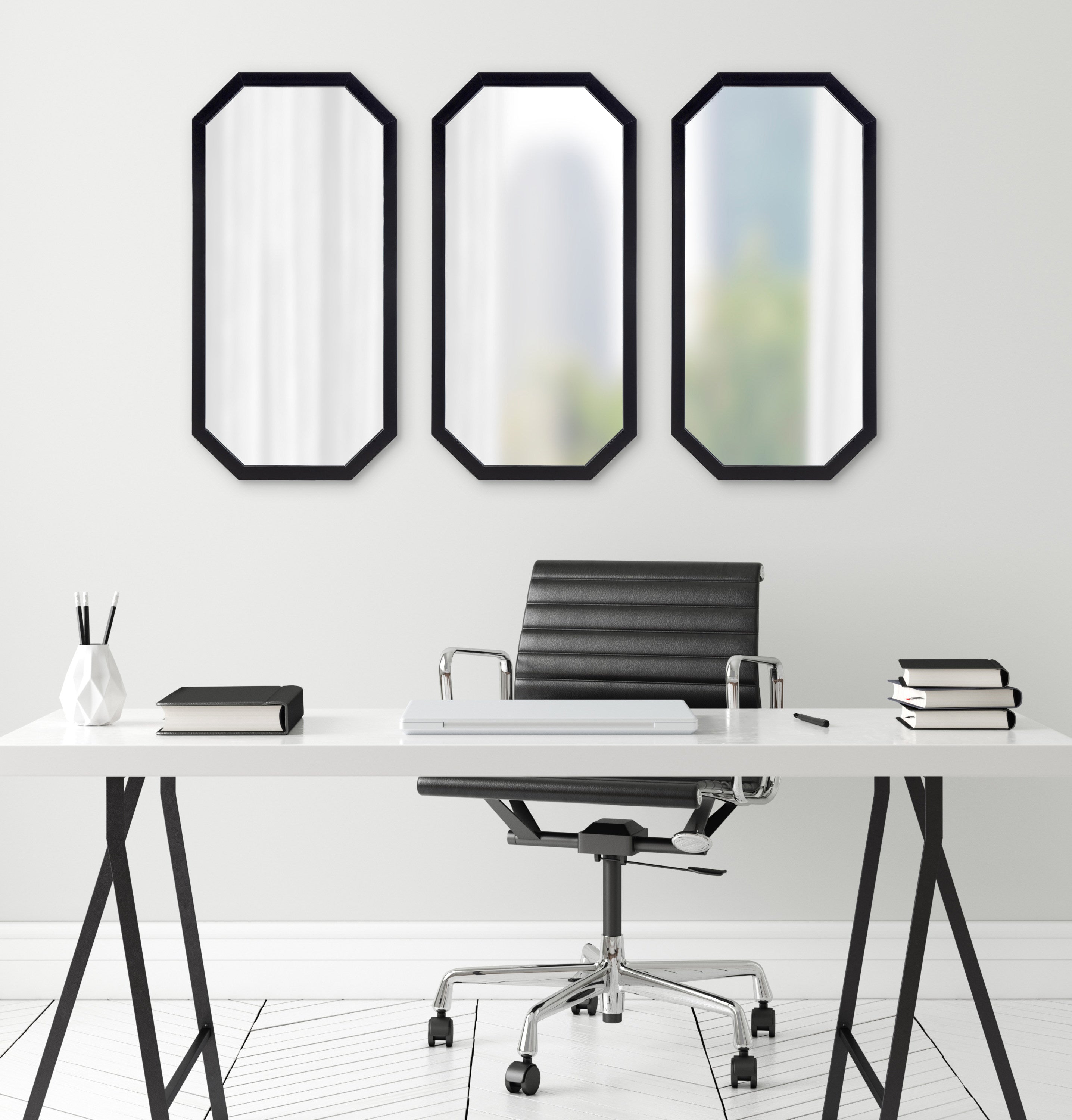 Mirror Set Black 3 Piece 8