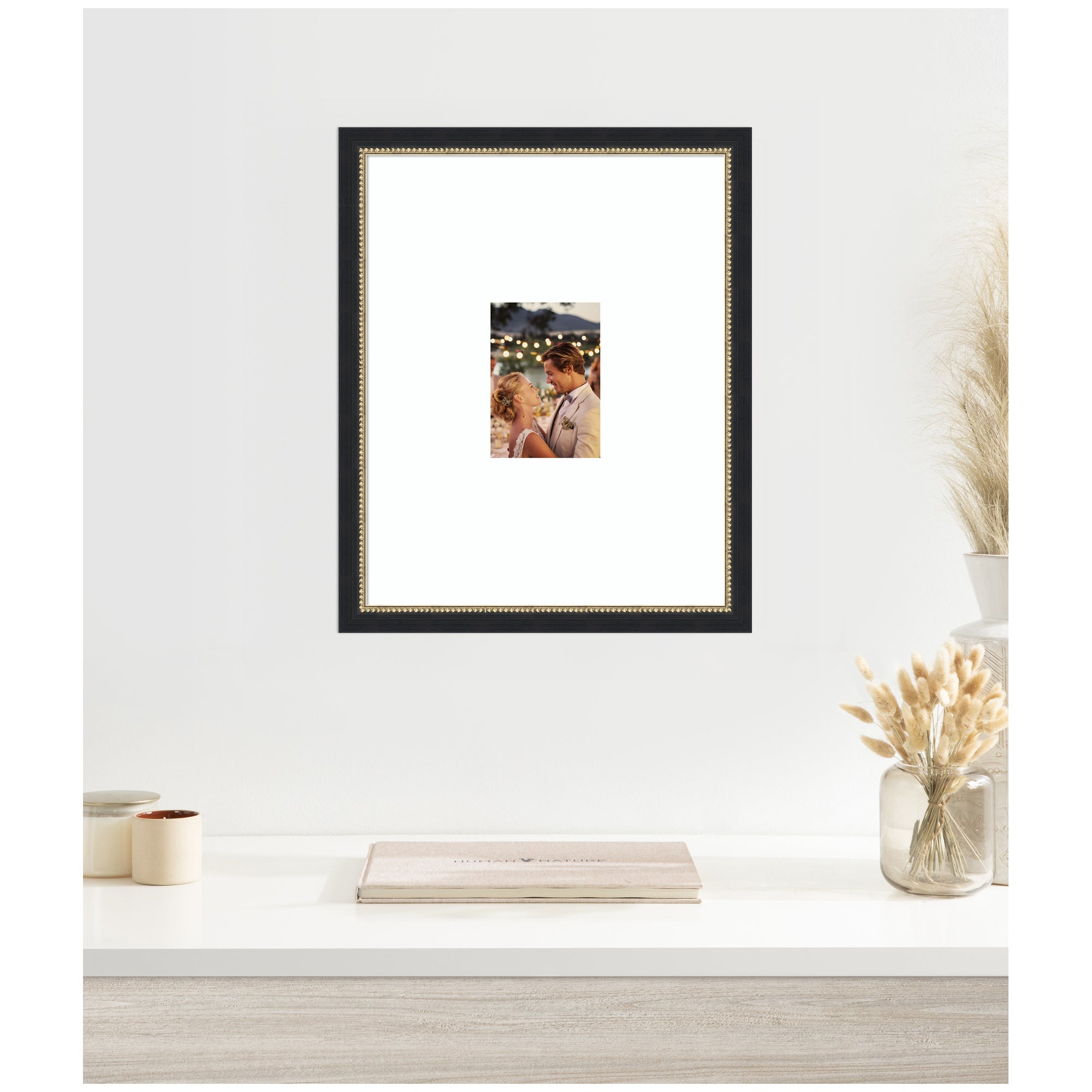 Wall Frame Belmont Black 16x20 matted to 5x7 6