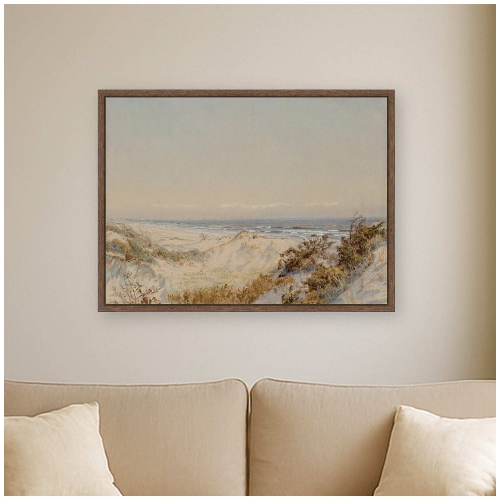 Framed Canvas Sylvie Walnut 24x18 5