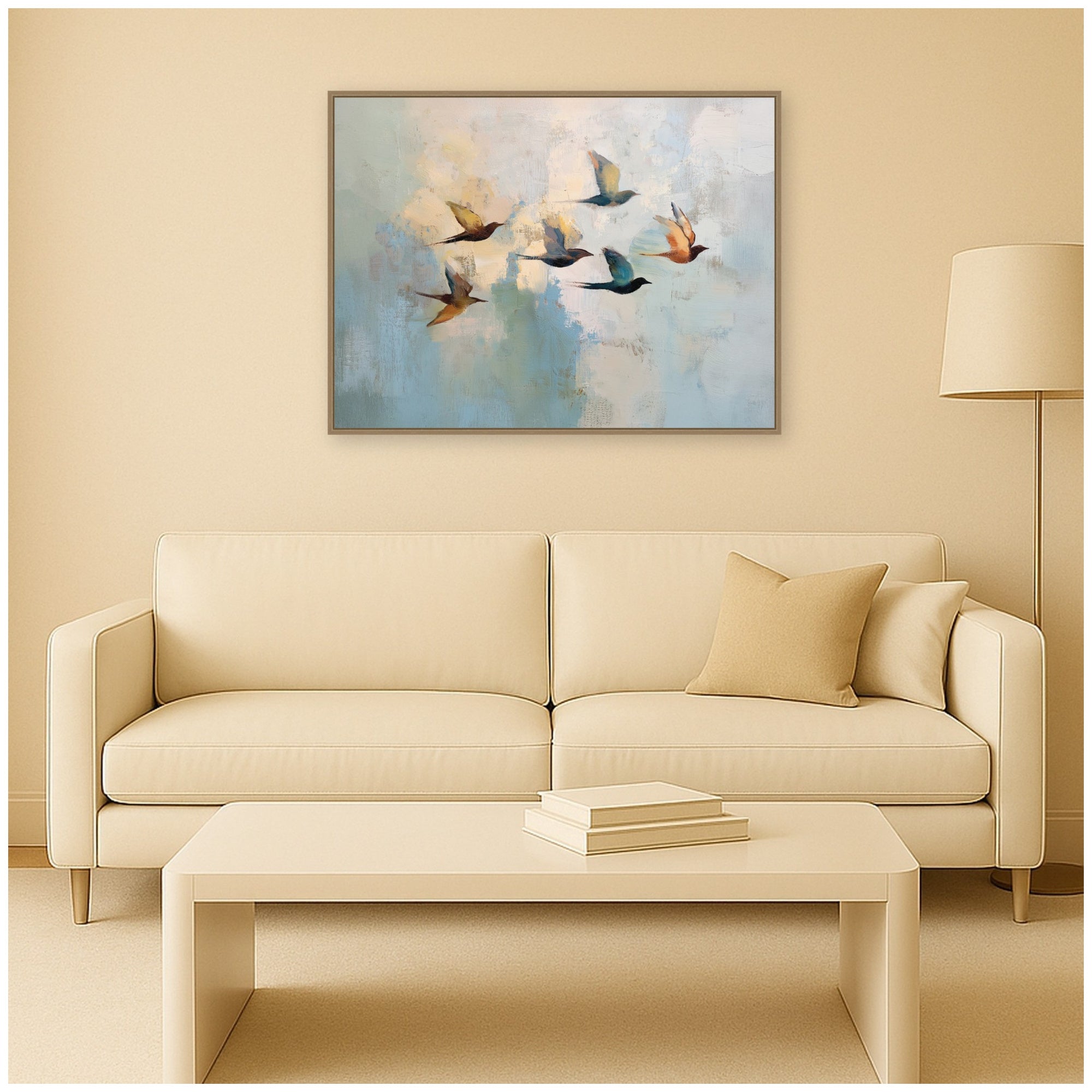 Framed Canvas 42x32 Sylvie Dark Gold 6