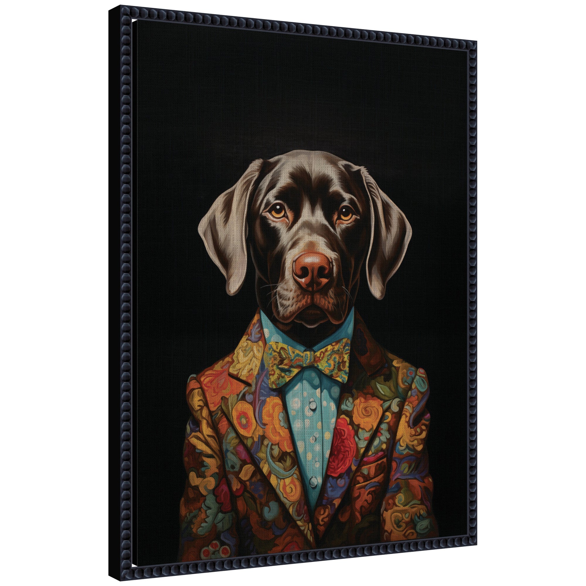 Framed Canvas 18x24 Sylvie Beaded Black 1