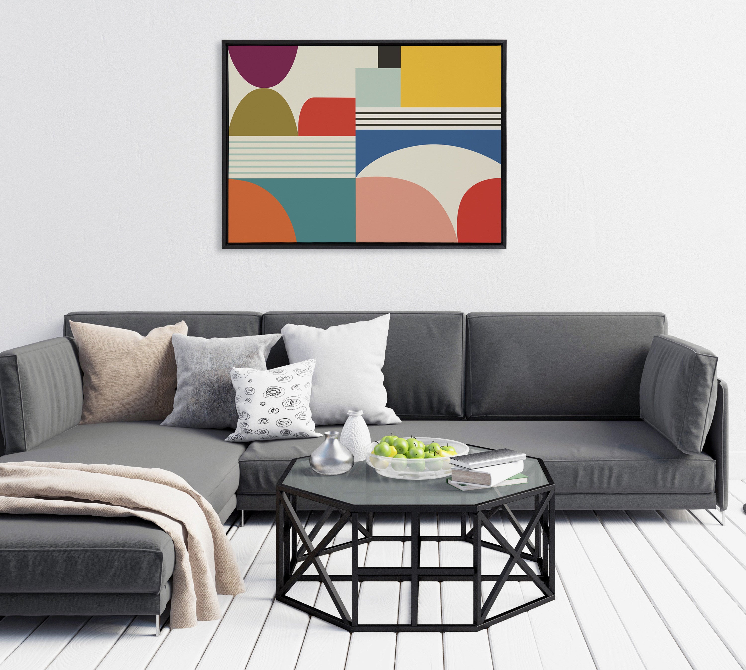 Framed Canvas Sylvie Black 28x38 6