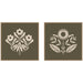 Art Set 2 Piece Set 22x22 Sylvie Dark Gold 1