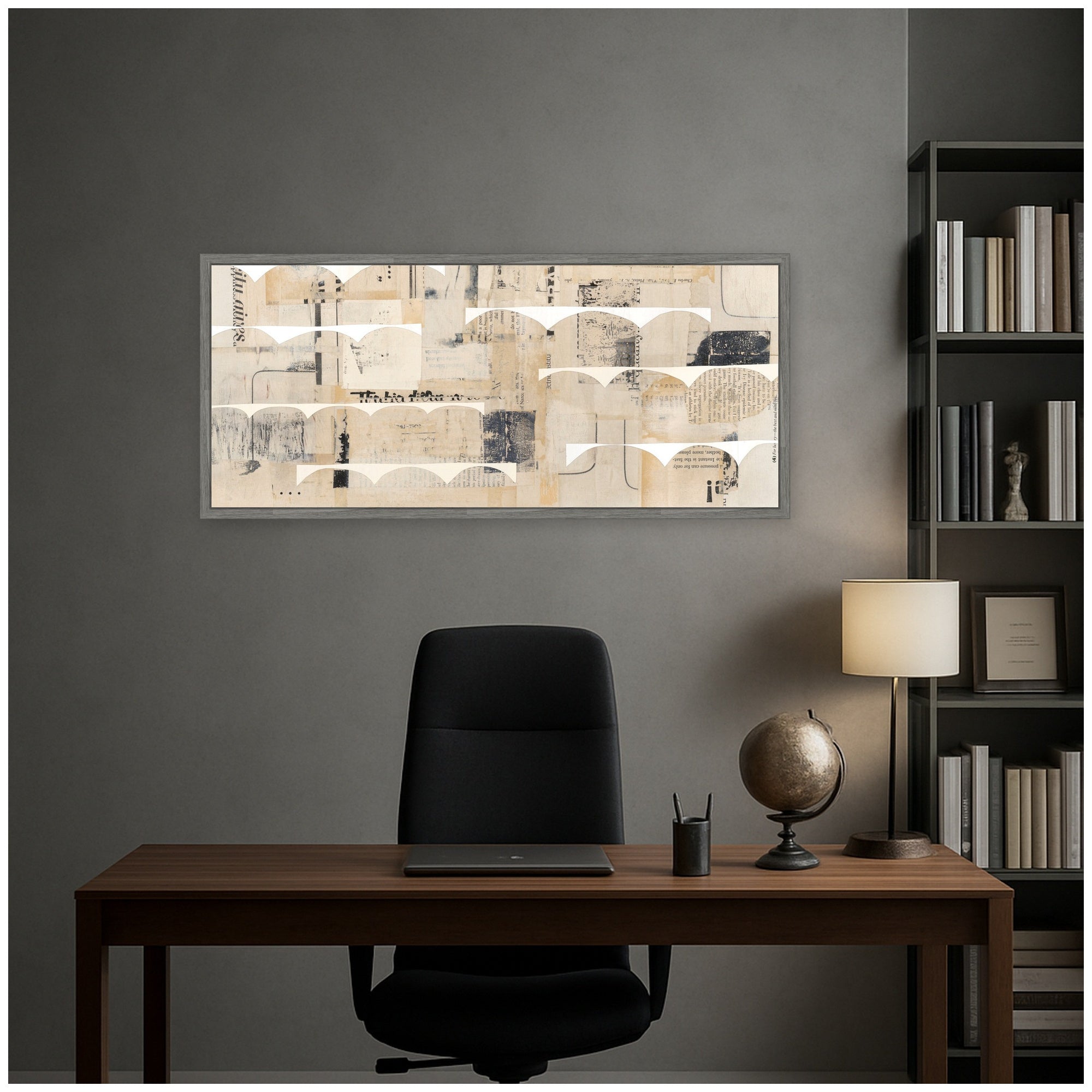 Revolved Half Moon Panel by Felicia Dadak Framed Canvas Wall Art Print