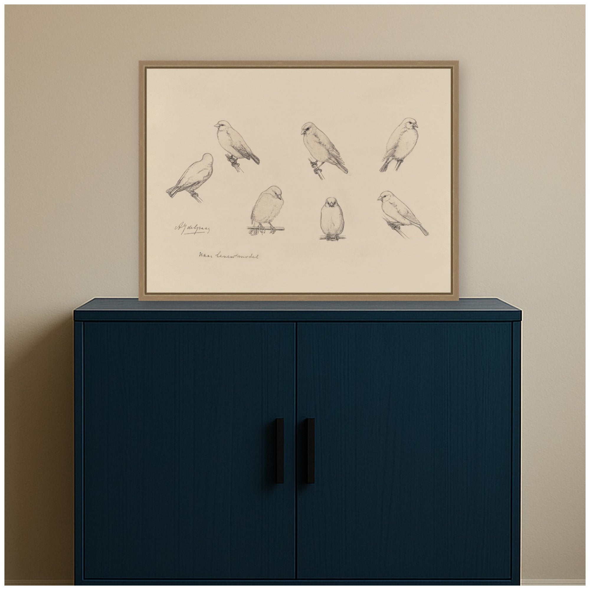 Framed Canvas 24x18 Sylvie Dark Gold 6