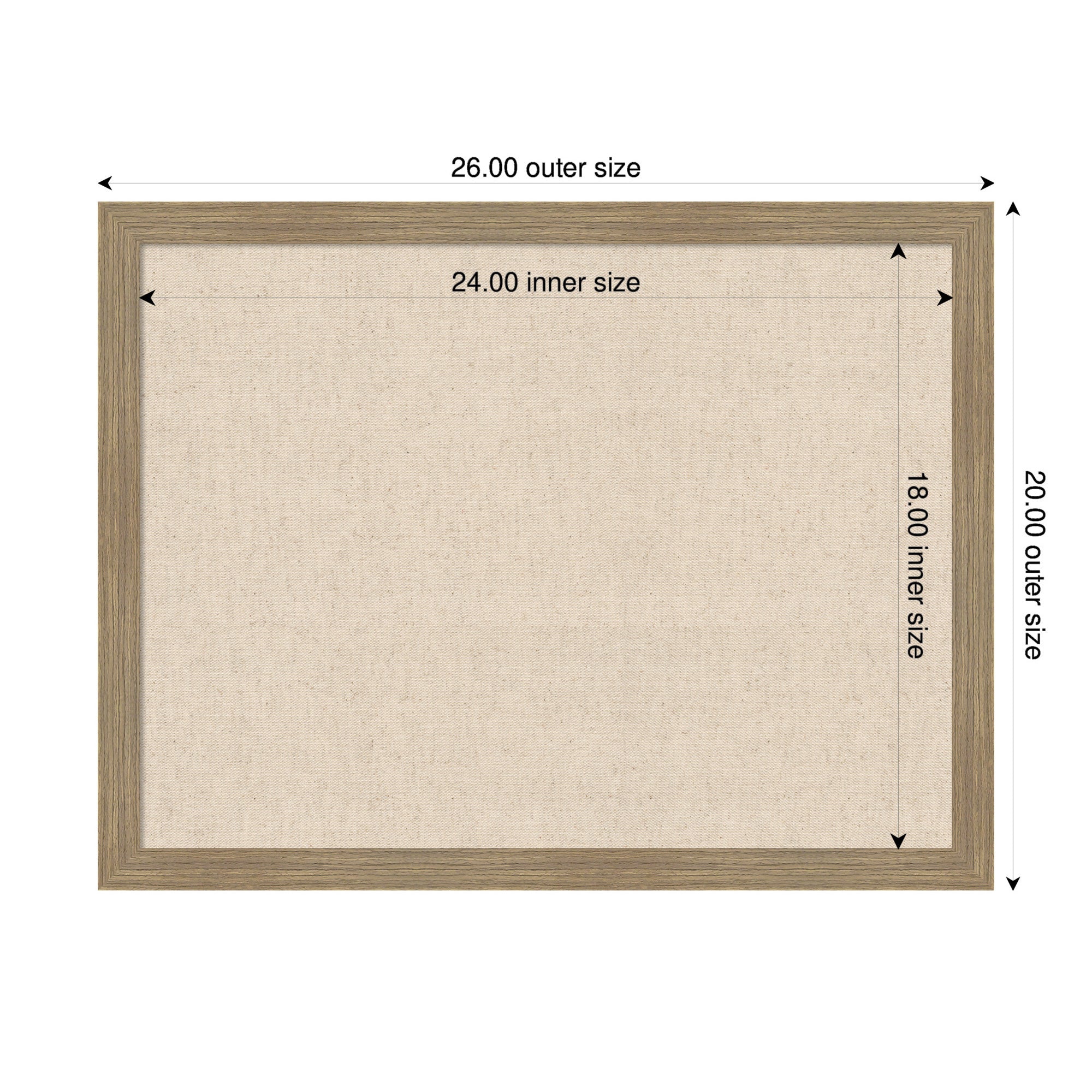 Pinboard 26x20 Woodgrain Stripe Mocha 2
