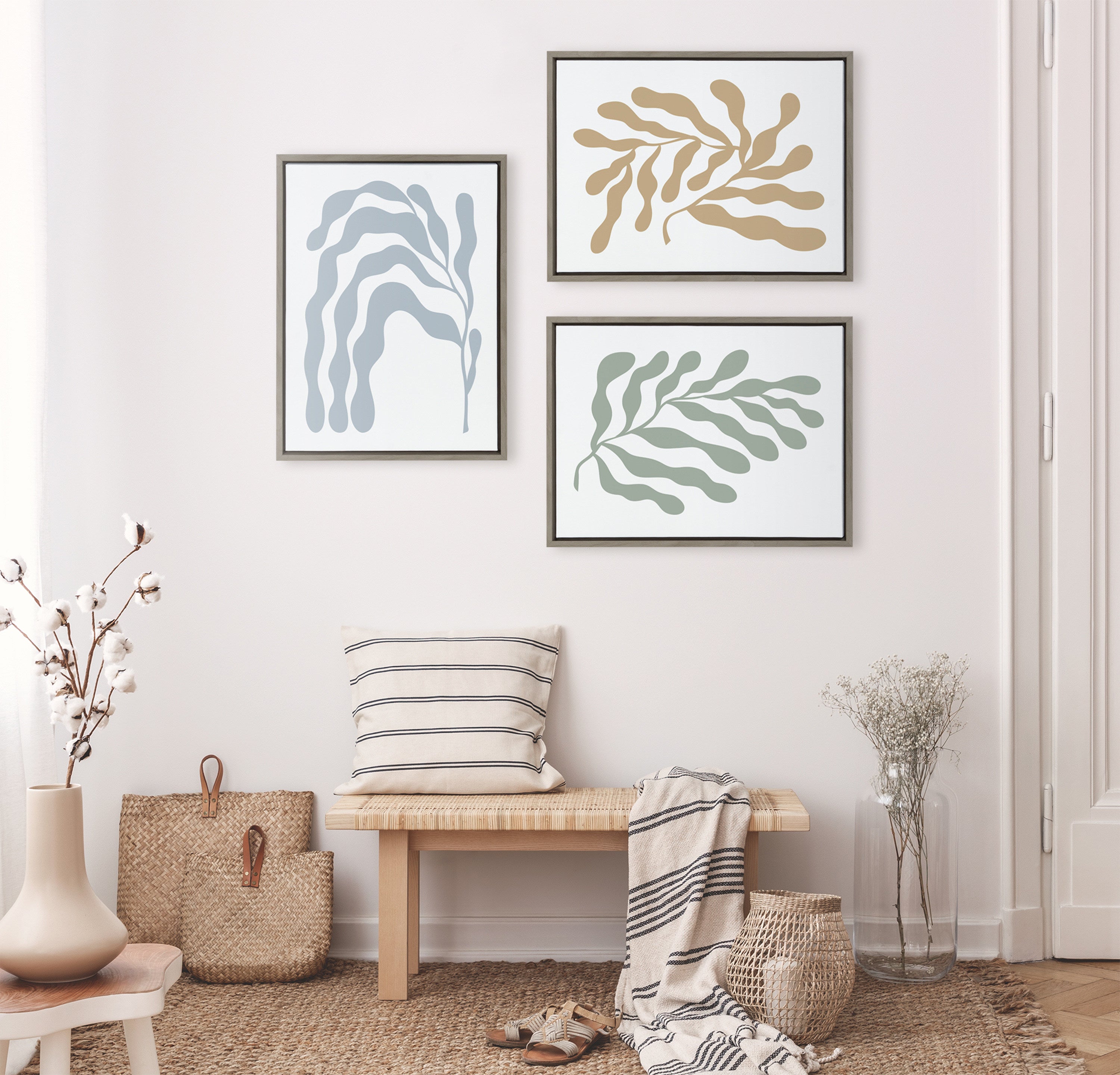 Art Set 3 Piece Set 18x24 Sylvie Graywash 6