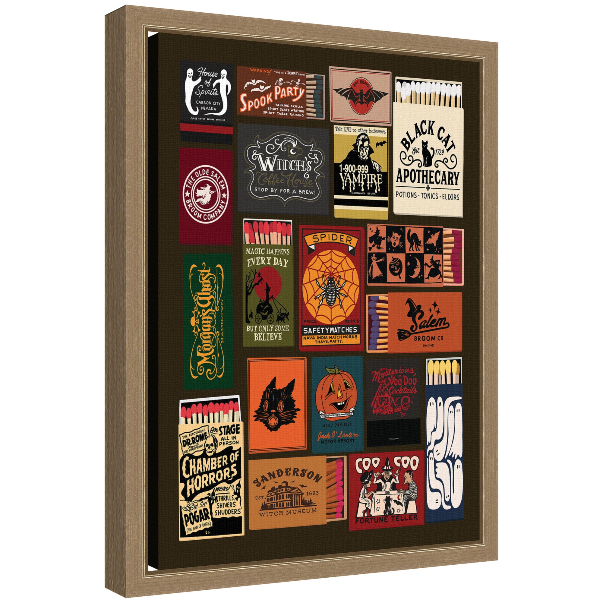 Framed Canvas 10x13 Sylvie Dark Gold 1