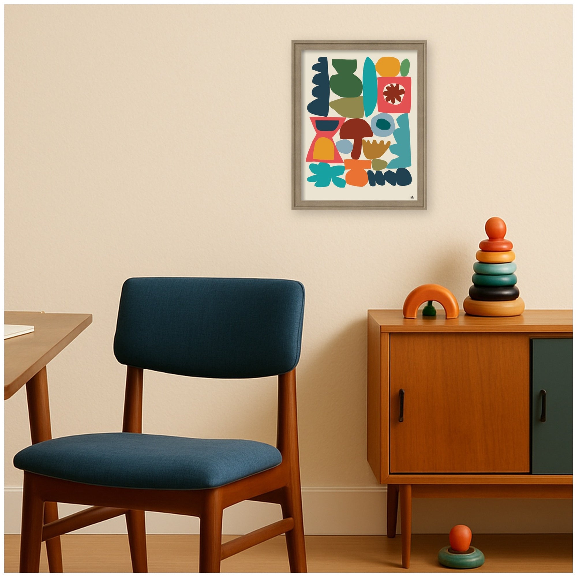 Garden Songs Pt 1 by Kelly Knaga Framed Mounted Canvas Wall Art Print