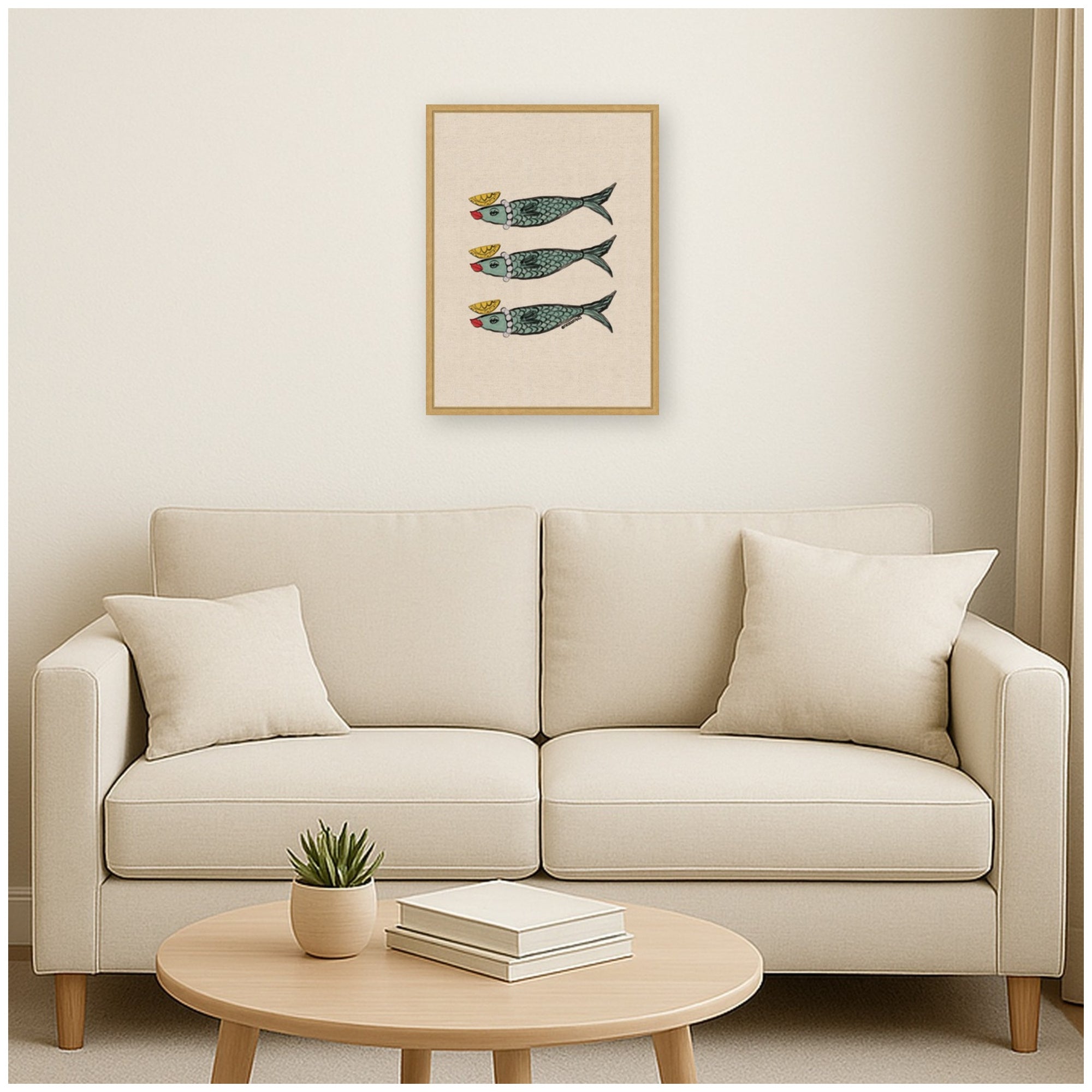 Framed Canvas Sylvie Bright Gold 18x24 6