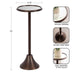 Drink Table Mirror Bronze 10x10x23 2