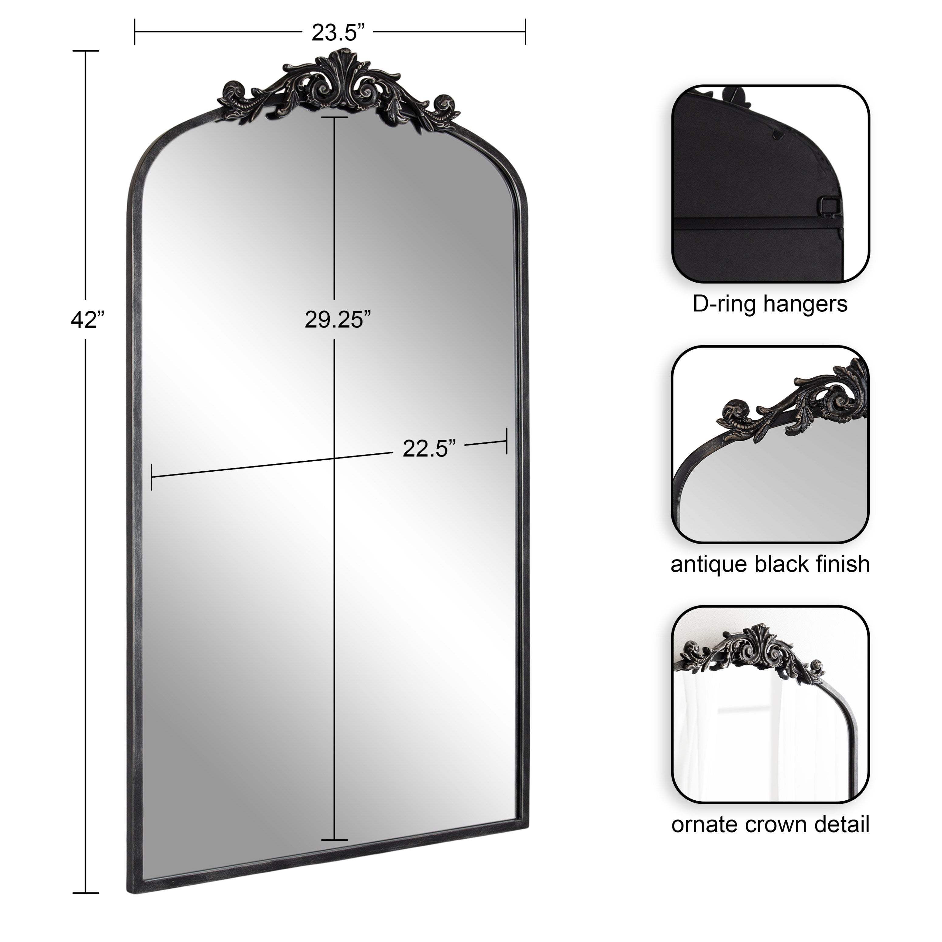 Full Length Mirror 24x42 Black 2