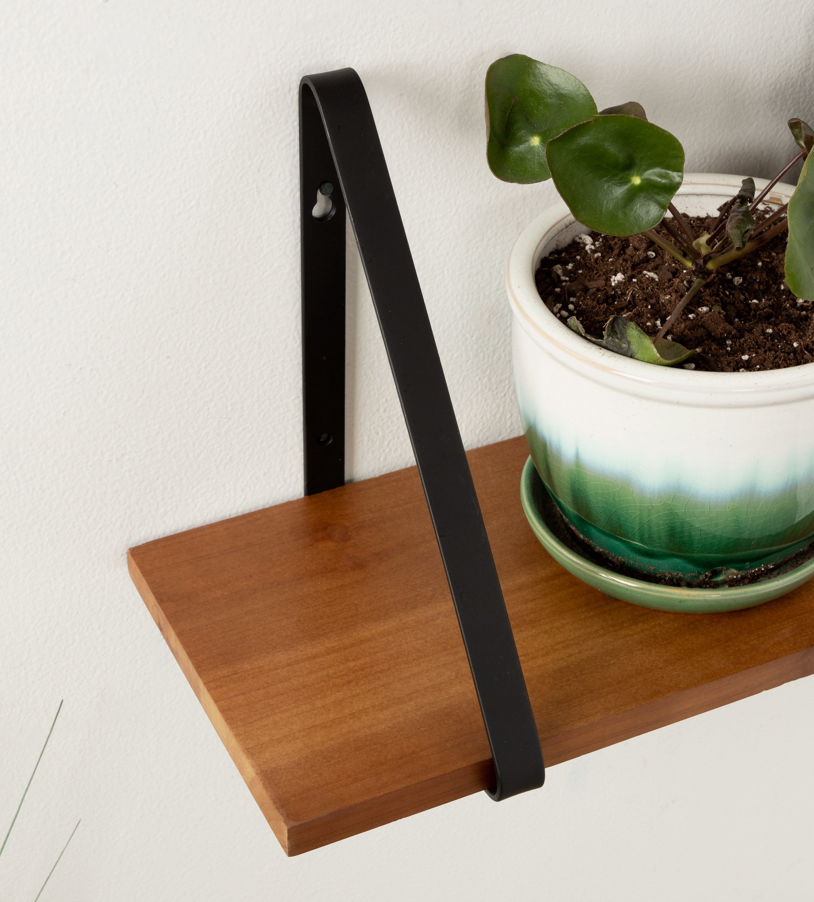 Floating Shelf Rustic Brown Black 2 Pk-28" 8