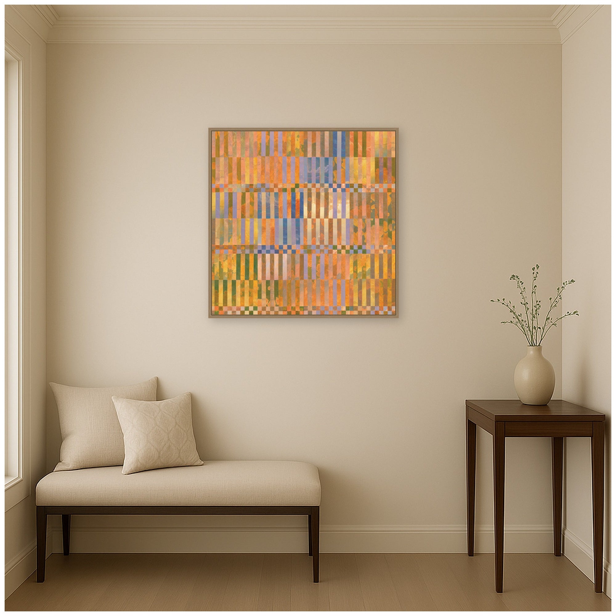 Framed Canvas 30x30 Sylvie Dark Gold 5