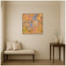 Framed Canvas 30x30 Sylvie Dark Gold 5