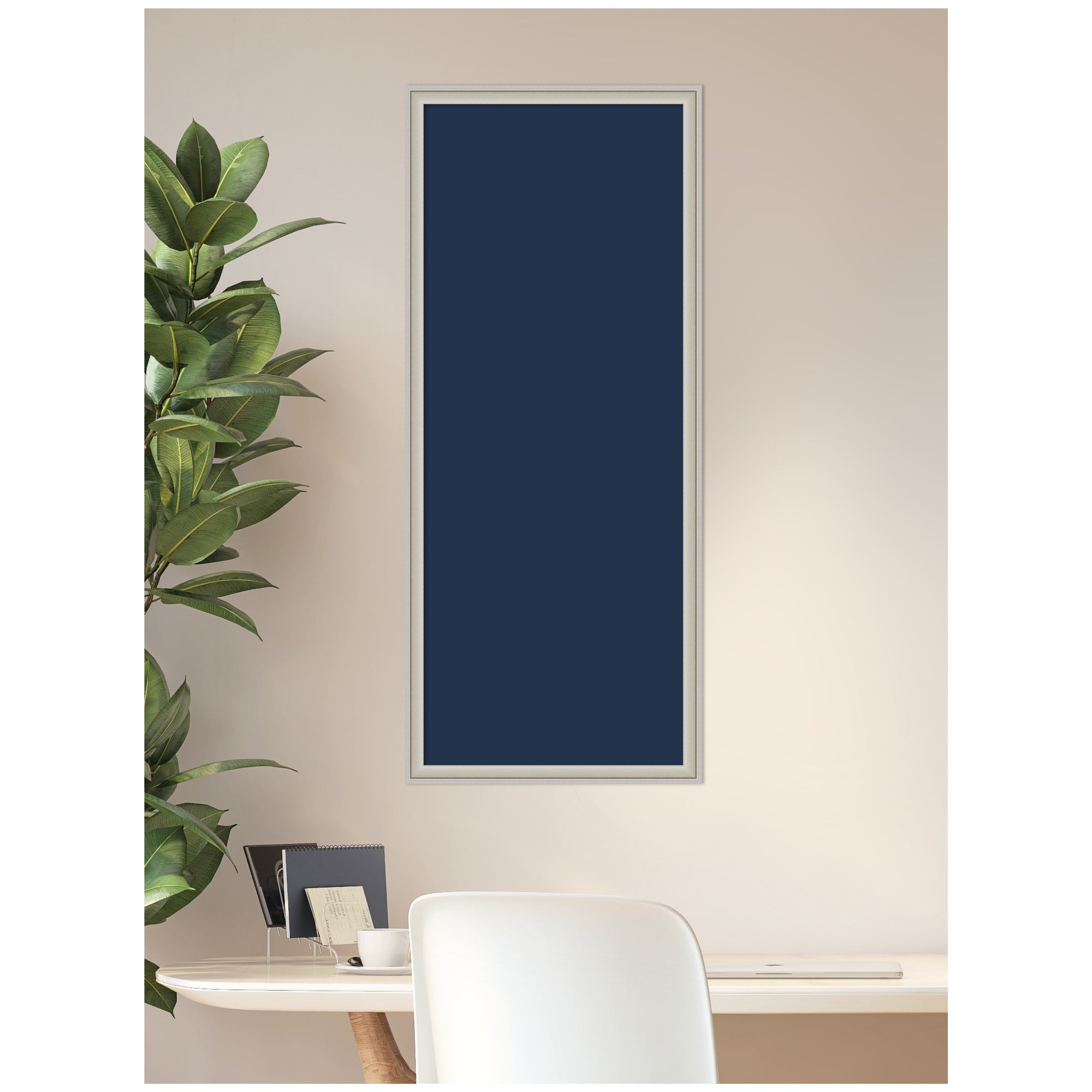 Framed Fabric Pinboard Midnight Harbor Blue Wall Organization