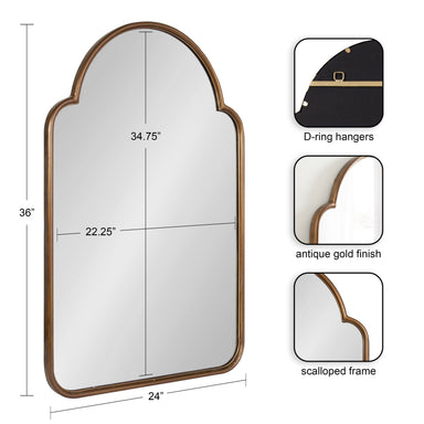 Arch Mirror Gold 24x36 2