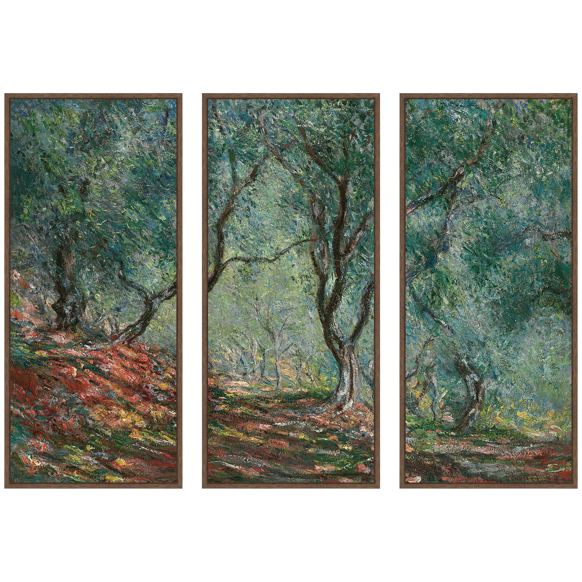 Art Set 3 Piece Set 18x40 Sylvie Walnut 1