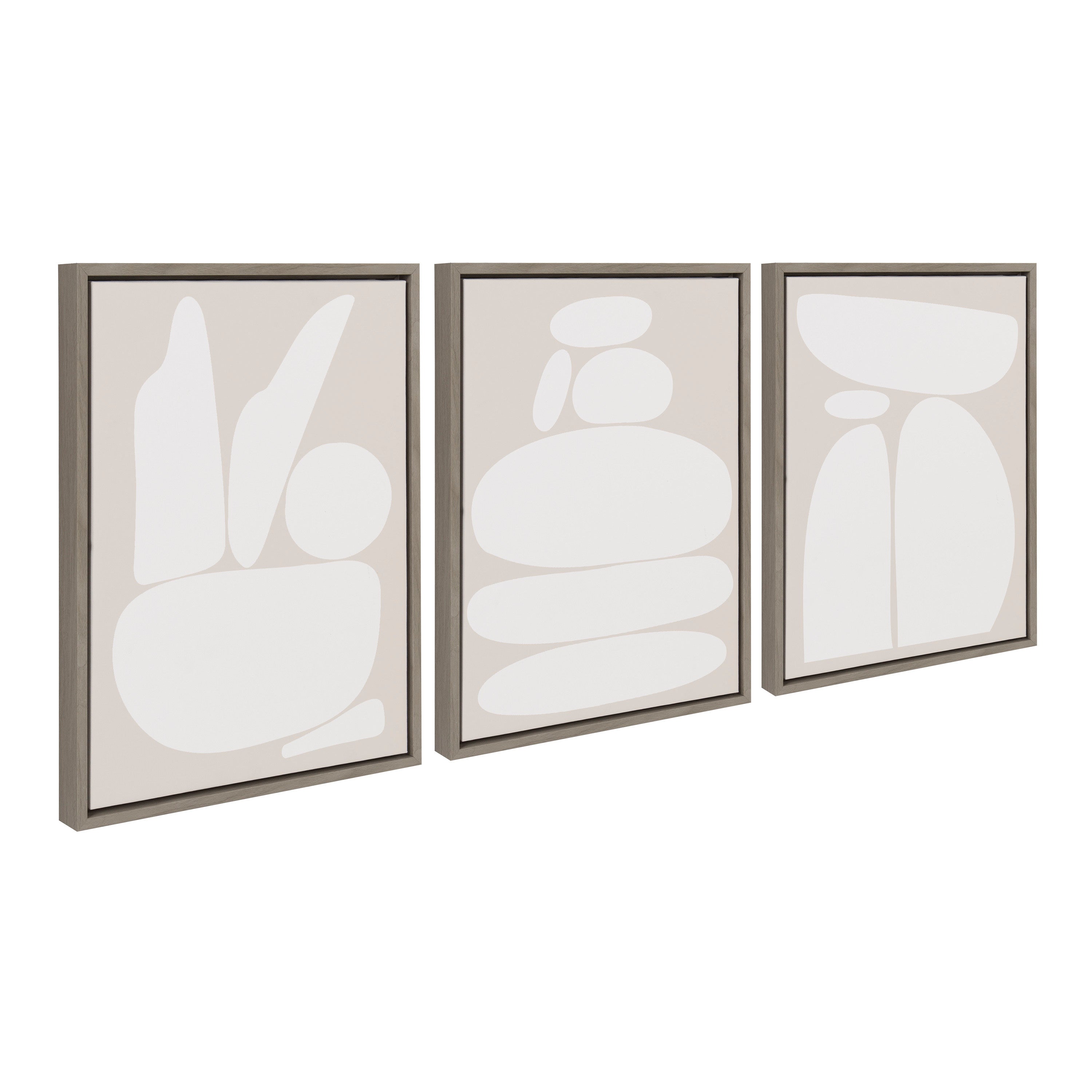 Art Set 3 Piece Set 18x24 Sylvie Graywash 1