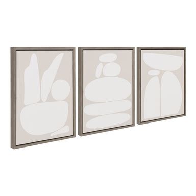 Art Set 3 Piece Set 18x24 Sylvie Graywash 1