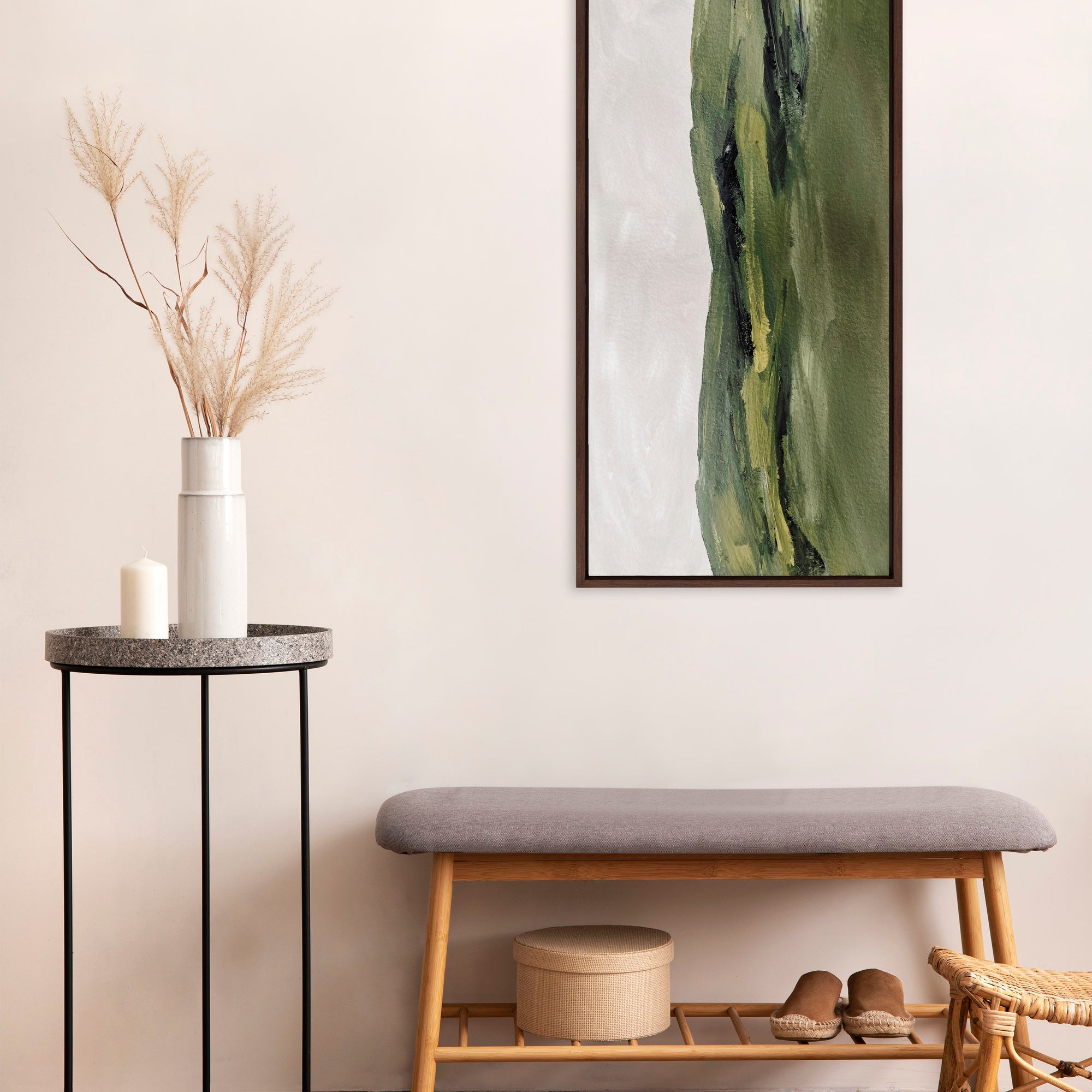 Framed Canvas 18x40 Sylvie Walnut 6