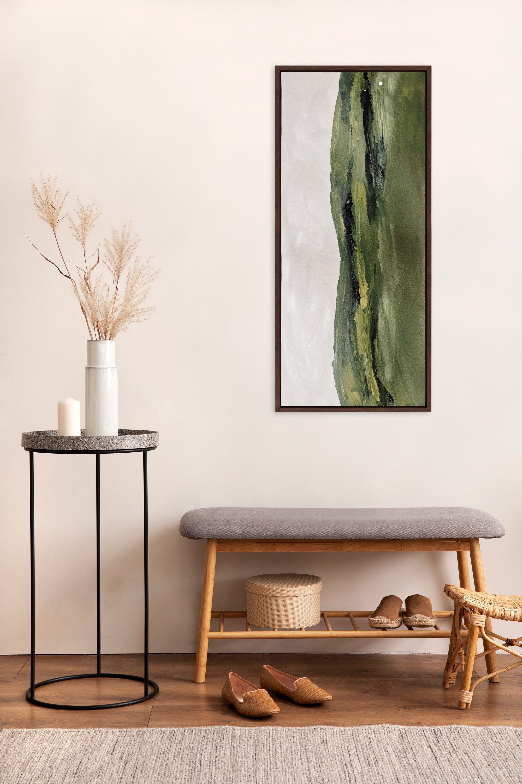 Framed Canvas 18x40 Sylvie Walnut 6
