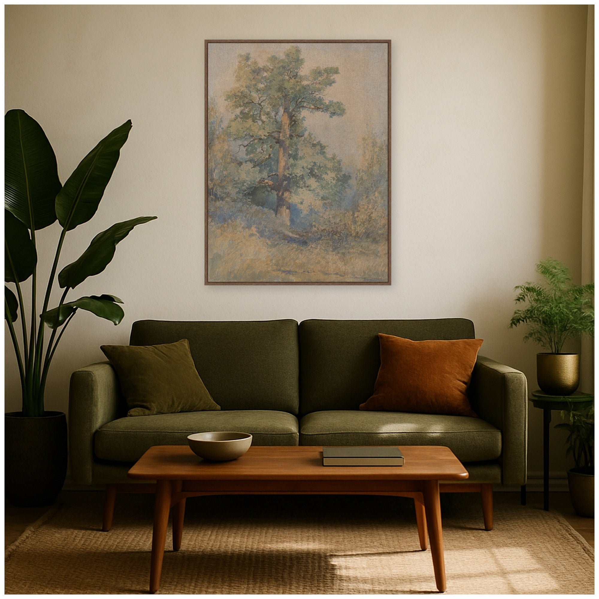 Framed Canvas 32x42 Sylvie Walnut 7