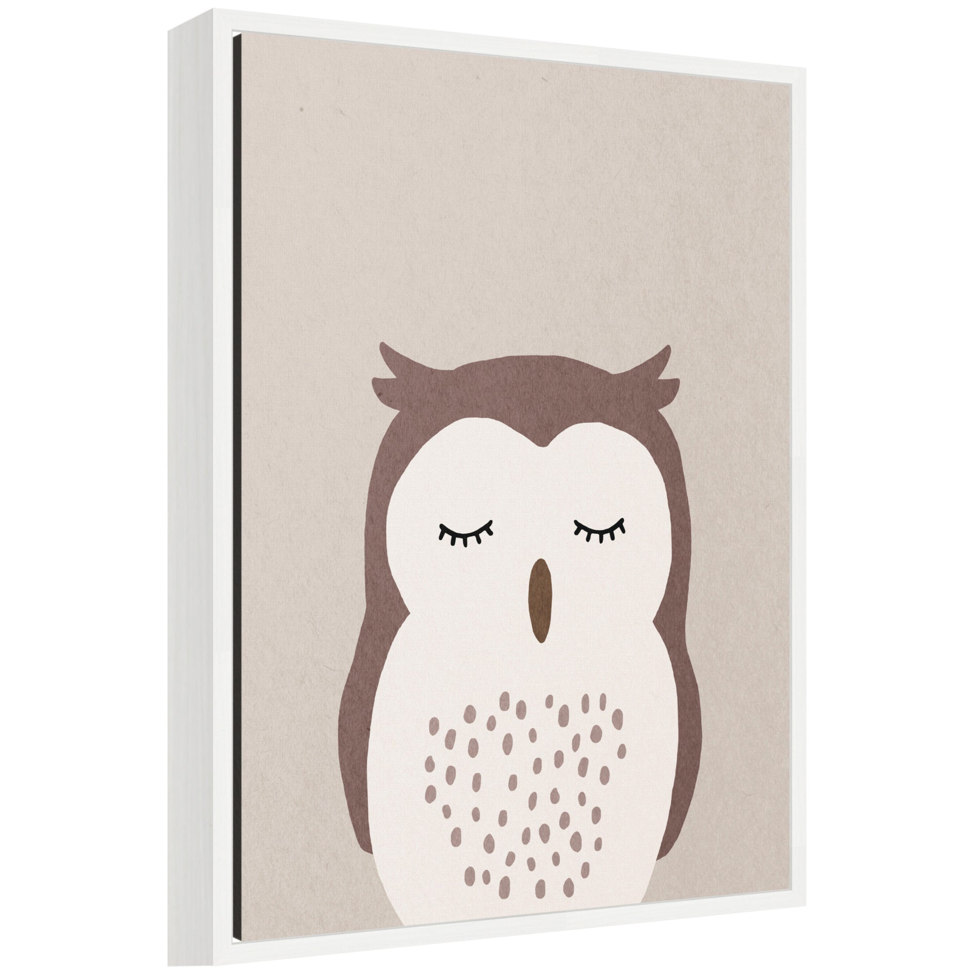 Owl by July Art Prints Framed Canvas Wall Art Print