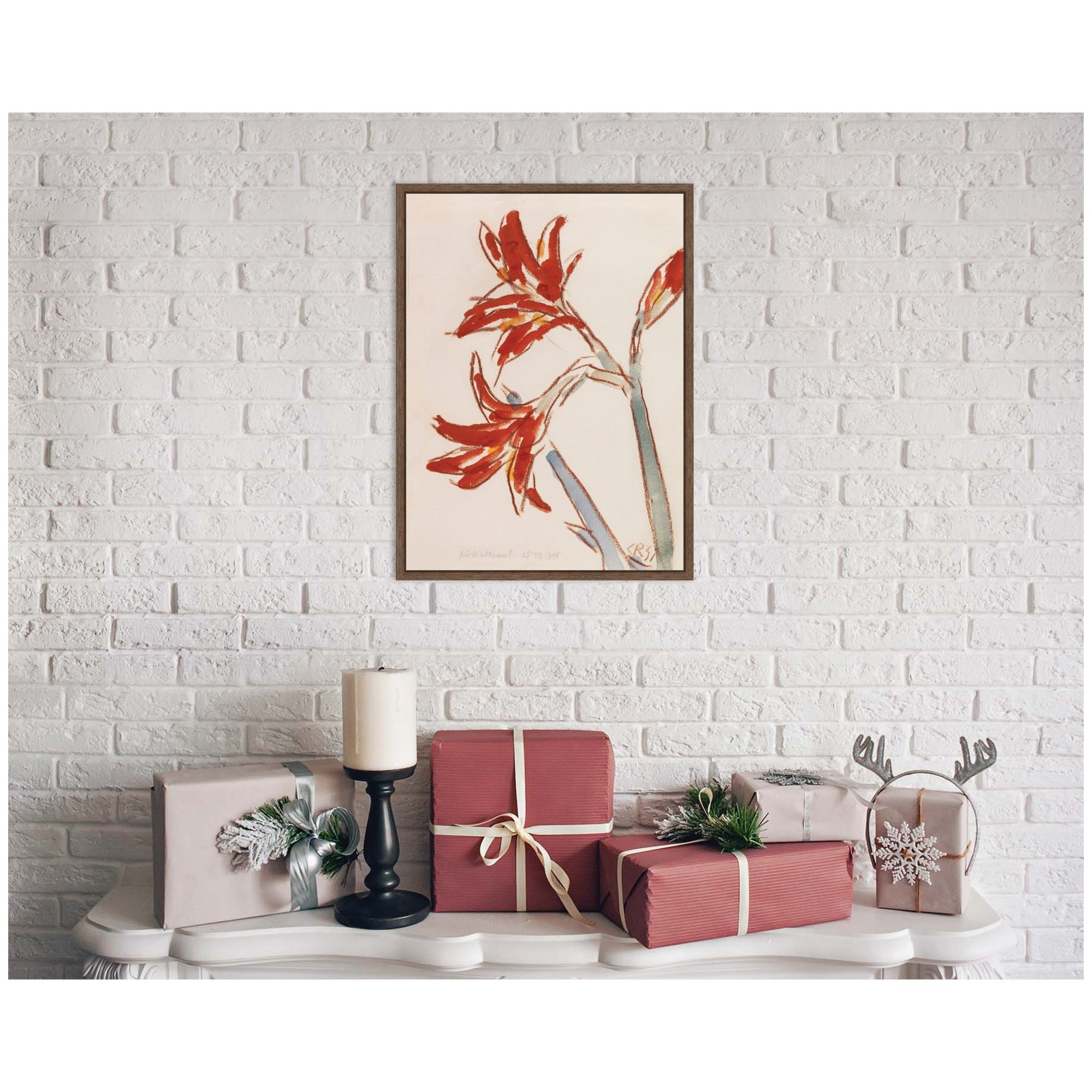 Framed Canvas Sylvie Walnut 18x24 5