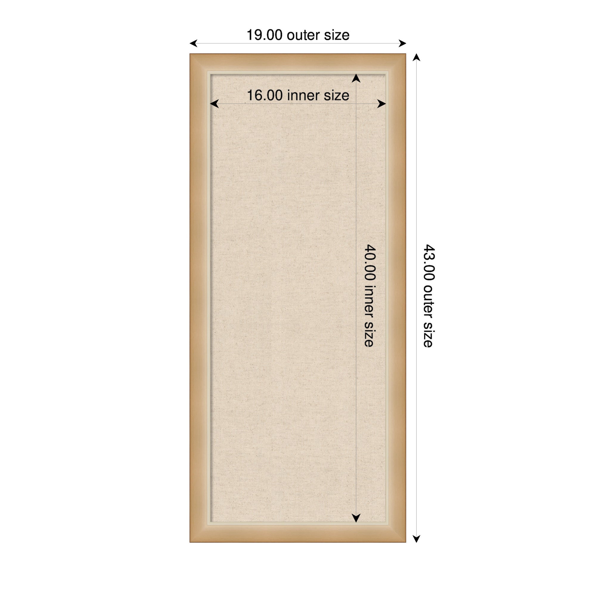 Pinboard 19x43 Eva Ombre Gold Narrow 2