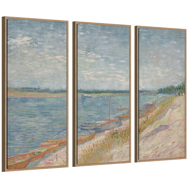 Art Set Sylvie Beaded Rustic Natural 3 Piece Set 18x40 1