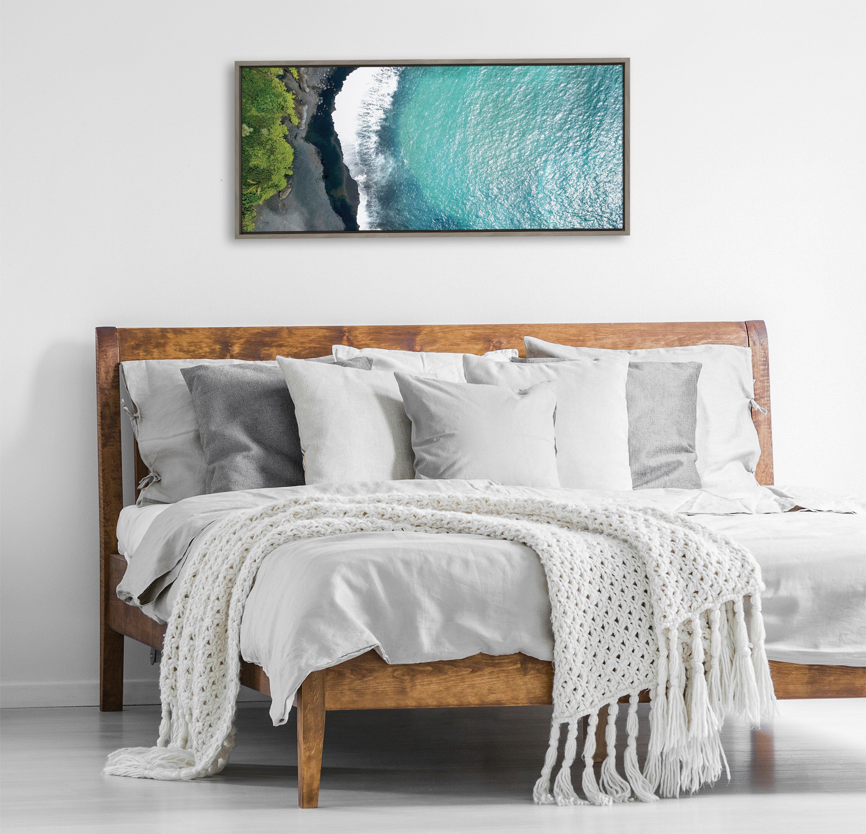 Framed Canvas Sylvie Graywash 18x40 6